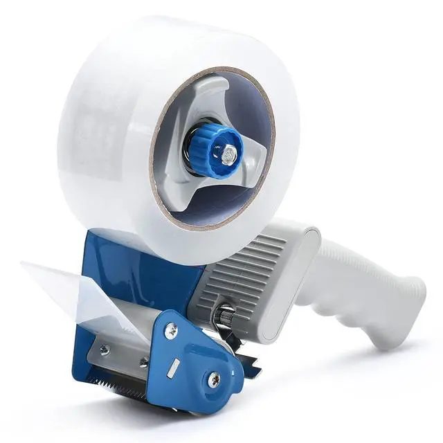 Alt view image 7 of 7 - Packing Tape Dispenser Gun (2 Packs) Pacific Mailer 2 Inch Tape Gun Dispenser with 2 Inch Carton Packing Tape, Lightweight Industrial Side Loading Tape Dispenser - Blue
