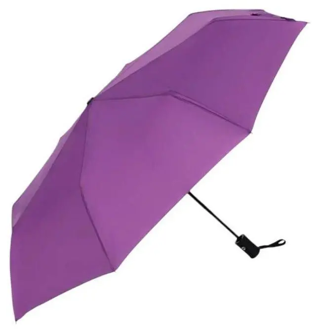 Main image of Windproof Umbrella Windproof Travel Umbrella - Compact, Light, Automatic, Strong and Portable - Wind Resistant, Small Folding Backpack Umbrella for Rain - Men and Women, Magenta, 37"
