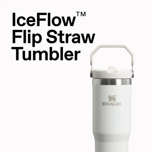 Alt view image 2 of 7 - IceFlow 2.0 Flip Straw Tumbler, 14 oz, Rose Quartz | Easy Carry Handle | Twist On Lid and Flip Up Straw | Leak Resistant Water Bottle | Insulated Stainless Steel | BPA-Free