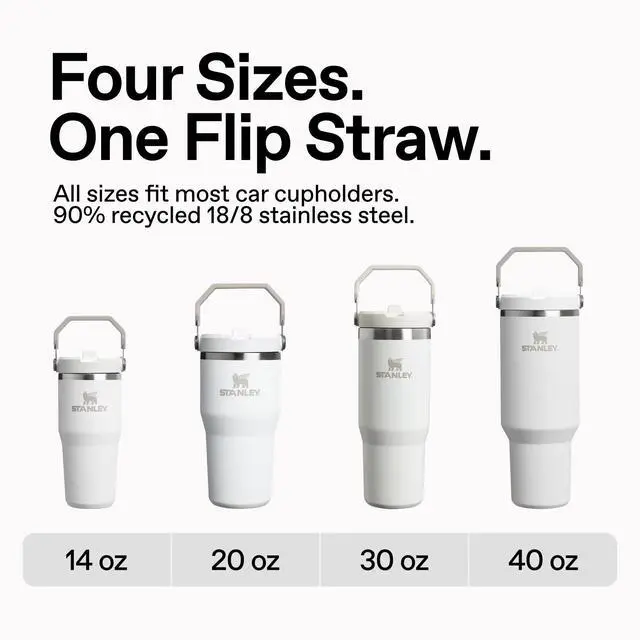 Alt view image 3 of 7 - IceFlow 2.0 Flip Straw Tumbler, 14 oz, Rose Quartz | Easy Carry Handle | Twist On Lid and Flip Up Straw | Leak Resistant Water Bottle | Insulated Stainless Steel | BPA-Free