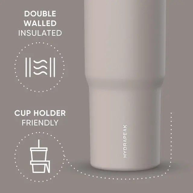 Alt view image 4 of 7 - Nomad 32oz Stainless Steel Insulated Travel Tumbler with Handle & Straw Lid, Leakproof, Cupholder Friendly, Back to School, College Dorm, Gym & Everyday Hydration, Cold 24 Hours (Mocha)