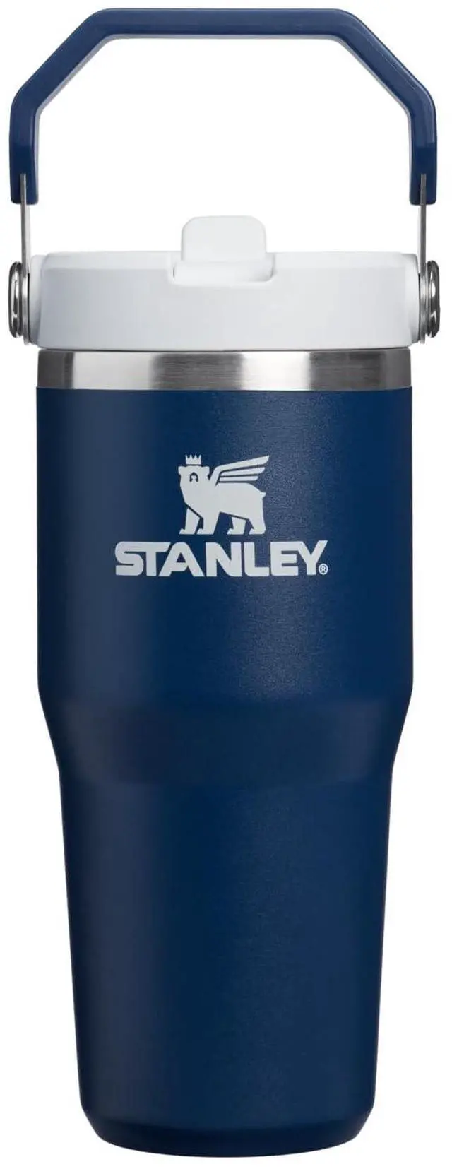 Main image of IceFlow 2.0 Flip Straw Tumbler, 14 oz, Dark Navy | Easy Carry Handle | Twist On Lid and Flip Up Straw | Leak Resistant Water Bottle | Insulated Stainless Steel | BPA-Free