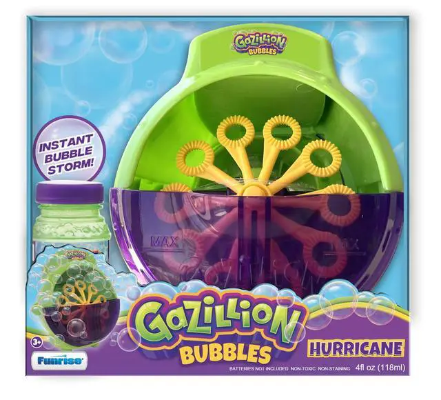 Alt view image 5 of 5 - Bubbles, Hurricane Bubble Making Machine - Portable Bubble Maker - Instant Bubble Creation - Outdoor Toy for Kids - 4 oz. Bubble Solution Included - Ages 3+