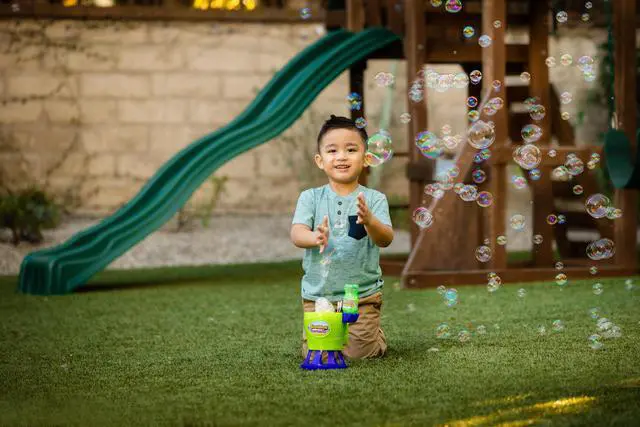 Alt view image 2 of 7 - Tornado Bubble Machine, Kids Toy Bubble Blower, 4500 Bubbles per Minute, Outdoor Bubble Party Fun - Includes 4 oz. Gazillion Bubble Non-Toxic Solution