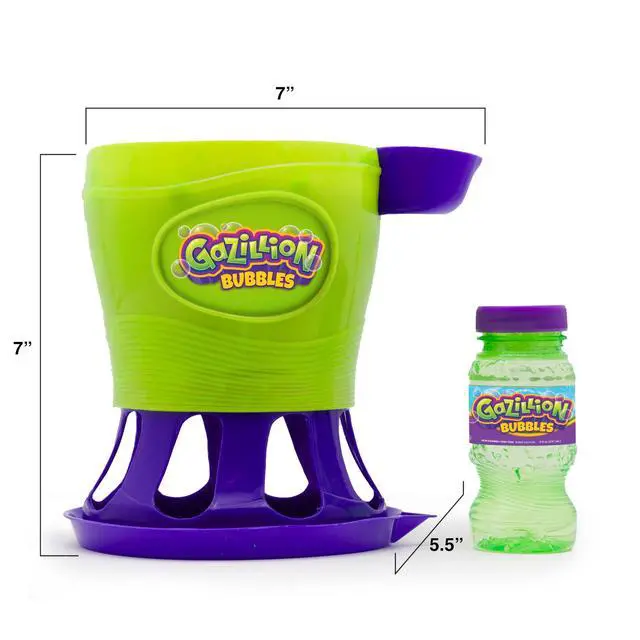 Alt view image 3 of 7 - Tornado Bubble Machine, Kids Toy Bubble Blower, 4500 Bubbles per Minute, Outdoor Bubble Party Fun - Includes 4 oz. Gazillion Bubble Non-Toxic Solution
