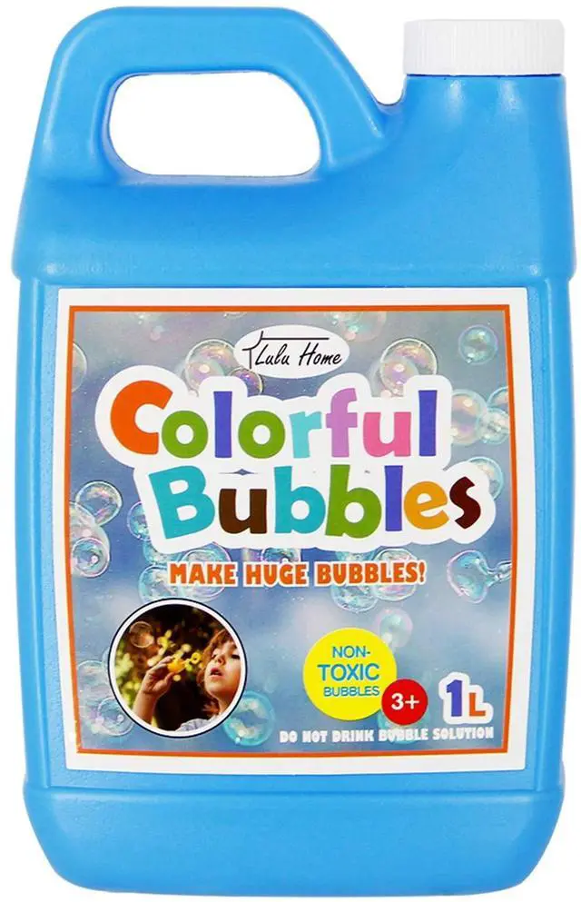 Main image of 33.8 OZ/1 L Concentrated Bubble Solution, Refill for Bubble Machines, Giant Wands, and Blowers - Up to 2.5 Gallons for Kids' Birthday Parties | Refill for Bubble Machines, Giant Wands