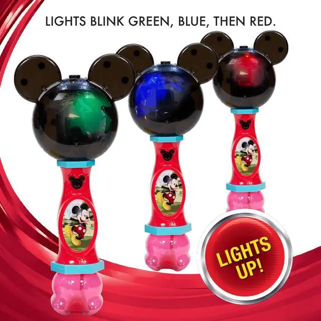 Alt view image 3 of 6 - Disney Mickey Mouse Light and Sound Musical Bubble Wand, Includes Bubble Solution, Multi (20511)