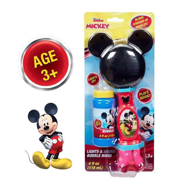 Alt view image 6 of 6 - Disney Mickey Mouse Light and Sound Musical Bubble Wand, Includes Bubble Solution, Multi (20511)