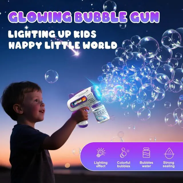 Alt view image 4 of 7 - 3 Pack Bubble Guns with Refill Solution, Automatic Bubble Machine | Bubbles Maker for Boys Girls, Birthday Party and Weddings, Outdoor Toys for Kids, Gifts for Age 3 4 5 6 7 8 Year Old Kid