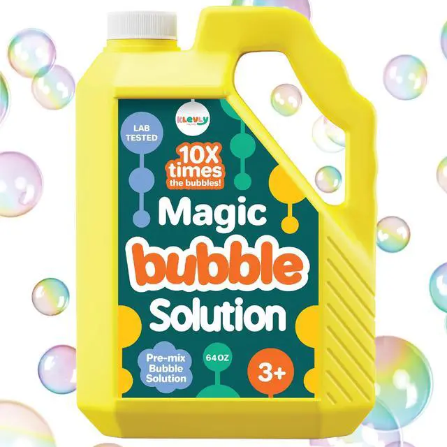 Main image of 64 oz Iridescent Bubble Solution Refill | Non-Toxic Pre-Mix Bubble Refill Solution No Mixing or Measuring Required | Bubbles for Kids | Bubbles Bulk | Bubble Machine Solution | Giant Bubble Solution