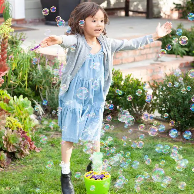 Alt view image 3 of 7 - Bubbles, Bubble Rush Portable Bubble Maker - Instant Bubble Creation - Outdoor Toy for Kids - 8 oz. Bubble Solution Included - Ages 3+