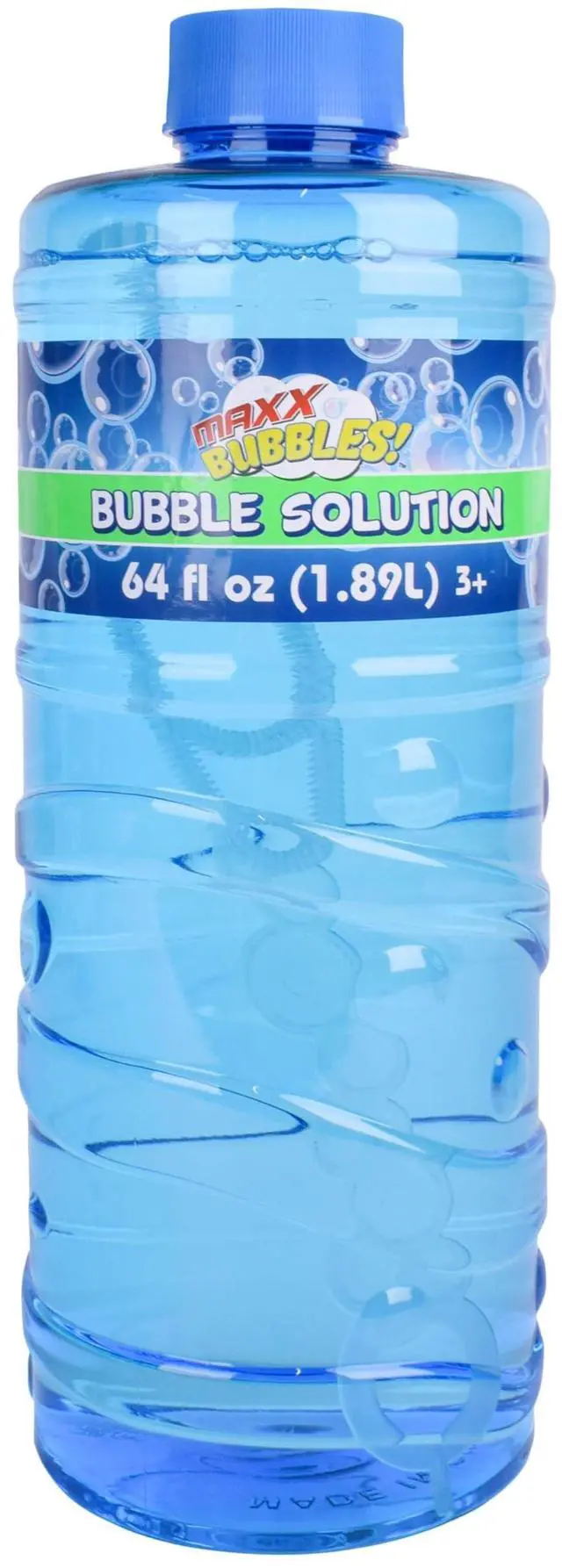 Main image of Bubble Solution 64 oz - Non-Toxic - 3+ Years | Includes Wand, Easy Grip Bottle, For Machines And Wands, 11 in Tall, 4.2 lb, Ages 36 Months Up, Holiday Theme
