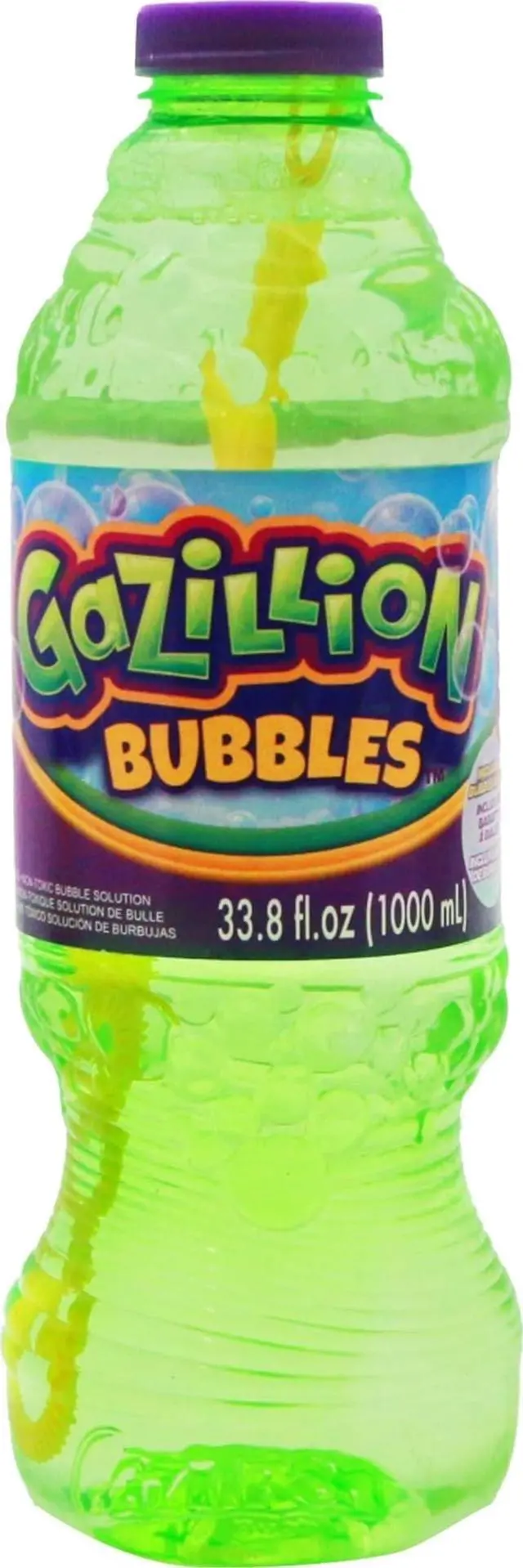 Main image of Bubbles, Original Bubble Solution 1L - Create Bubbles with Premium Formula & 7-in-1 Bubble Wand - Non-Toxic & Safe