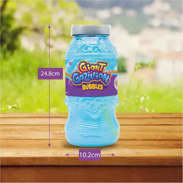 Alt view image 2 of 5 - 2 Liter Giant Solution, Multicolor | Lab-Formulated for Huge Stretchy Bubbles, Safe Non-Toxic No-Stain, Includes Large Bubble Wand
