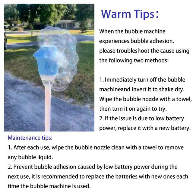 Alt view image 6 of 7 - Bubble Machine, 47 Inches Stand Bubble Machine with LED Lights | 47 Inches Stand Design, Adjustable Height, Battery Powered, LED Lights, Indoor & Outdoor Bubble Fun