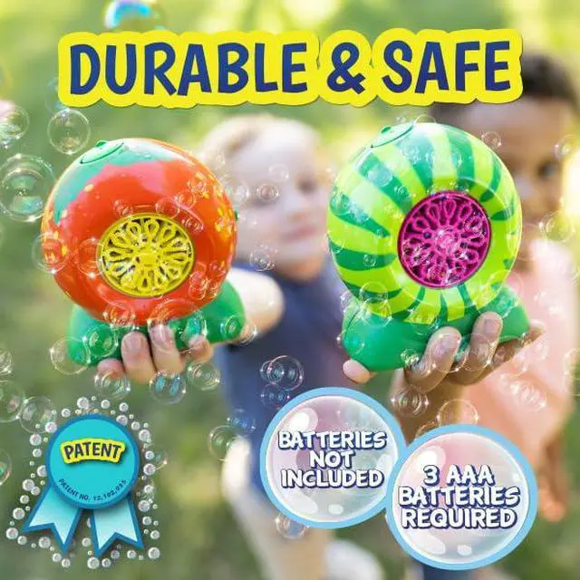 Alt view image 6 of 6 - Mini Fruit Bubble Blowers with 4oz Scented Bubble Solution Bubble Makers for Kids, Battery Operated Bubble Machines - Strawberry, Watermelon, Orange, Pineapple, Receive One Style at Random