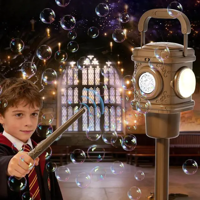 Alt view image 7 of 7 - Automatic Bubble Machine for Kids 3-5, Remote Control LED Street lamp Bubble Toy for Indoor House Outdoor Play, Summer Water Toys for Kids Boy Girl Birthday Party Gifts