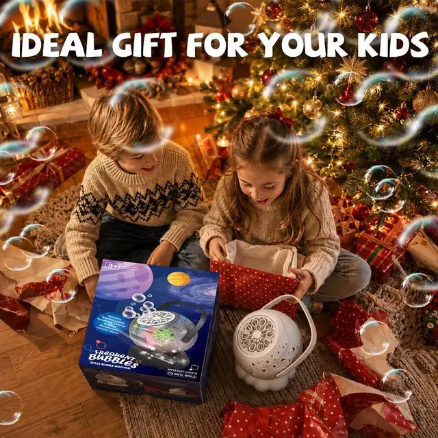 Alt view image 7 of 7 - Rechargeable Bubble Machine for Kids with 9Colors Cycling LED, 600ml Tank | 35000+ Big Bubbles/Min, Integrated USB-C Charge, Outdoor Toys Gift Bubble Maker for Toddler 1-3, Birthday, Parties, Wedding