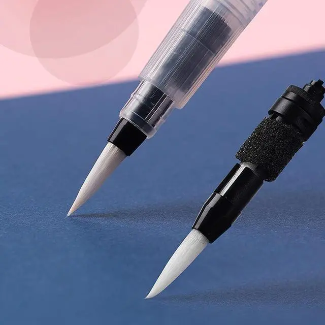 Alt view image 4 of 6 - 3Pcs Set Watercolor Brush Pens Set with Refillable Tips for Professional Drawing and Painting Tools