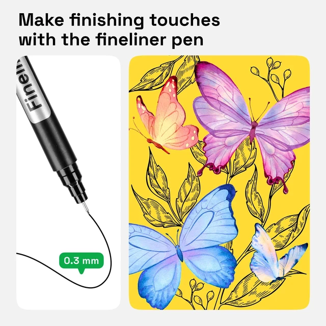 Alt view image 5 of 6 - 12 Watercolor Markers with Flexible Paint Brush Pens for Pros & Beginners - Consistent, Smooth, Bright, Washable, Non-Toxic, Ideal for Coloring, Calligraphy, & Manga