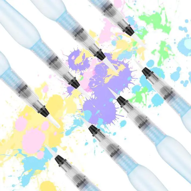 Alt view image 3 of 7 - 8-Piece Watercolour Brush Pens - Refillable Water Brush Pens for Watercolor Painting, Artists, Calligraphy