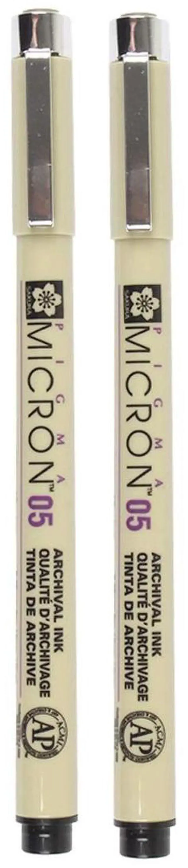Main image of PIGMA MICRON 05 FINELINER PEN, 0.45MM LINE WIDTH, PACK OF 2 (Black)