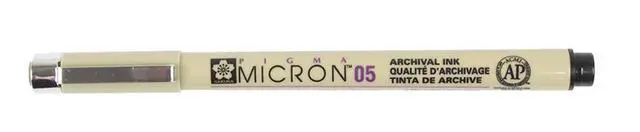 Alt view image 3 of 4 - PIGMA MICRON 05 FINELINER PEN, 0.45MM LINE WIDTH, PACK OF 2 (Black)