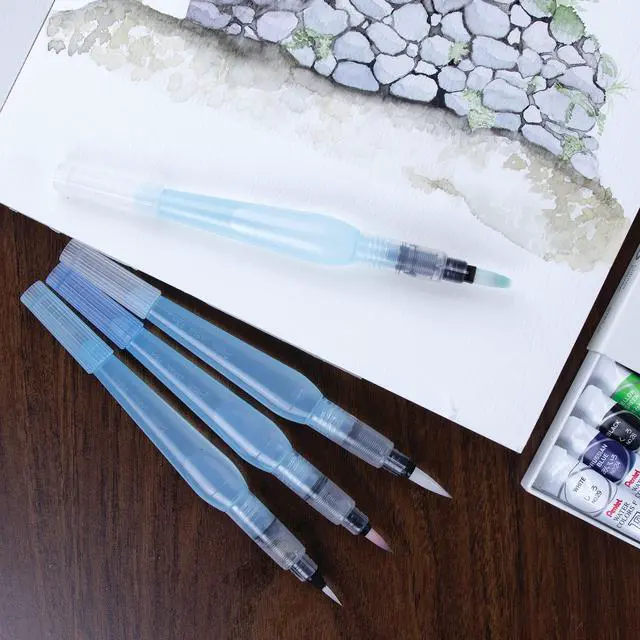 Alt view image 6 of 7 - Japan Aquash Waterbrush Water Brush Pen, Medium