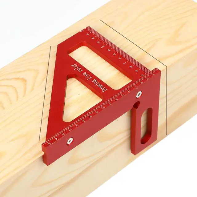 Alt view image 7 of 7 - 3D Multi Angle Square, Angle Measuring Ruler Imperial 45/90 Degree | Woodworking Measuring Tools, Drawing Line Ruler, High Precision Triangle Rulers, for Engineer, Carpenter Crafting