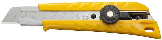 Main image of 18mm Heavy-Duty Utility Knife (L-1) - Ratchet Lock, Snap-Off Blade | 18mm Japanese tool steel snap-off, ratchet-lock, ABS handle - Construction and drywall - Contractors and Construction
