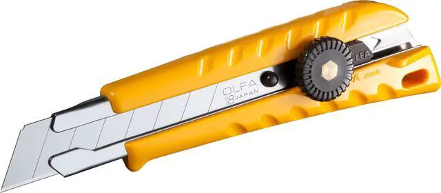 Alt view image 3 of 6 - 18mm Heavy-Duty Utility Knife (L-1) - Ratchet Lock, Snap-Off Blade | 18mm Japanese tool steel snap-off, ratchet-lock, ABS handle - Construction and drywall - Contractors and Construction