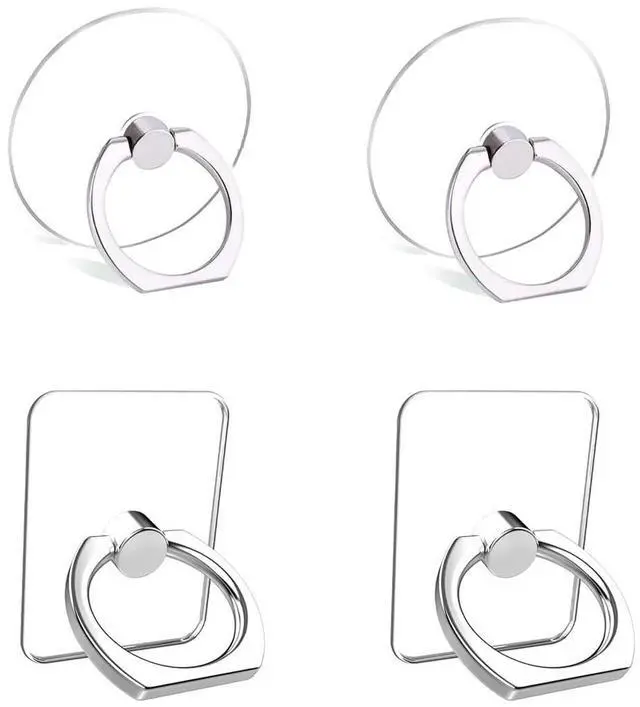 Main image of Cell Phone Ring Grips Stand Holder,4pcs 360° Rotation Universal Finger Grip Kickstand for All Smartphones,Tablet and Case