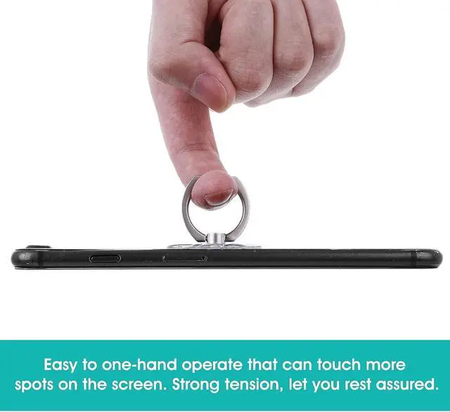 Alt view image 3 of 6 - 2pcs Diamond Phone Ring Stand HolderRound Transparent Phone Ring Kickstand360 Degree Rotation Finger Grip Compatible with All SmartphonesTablet and Case