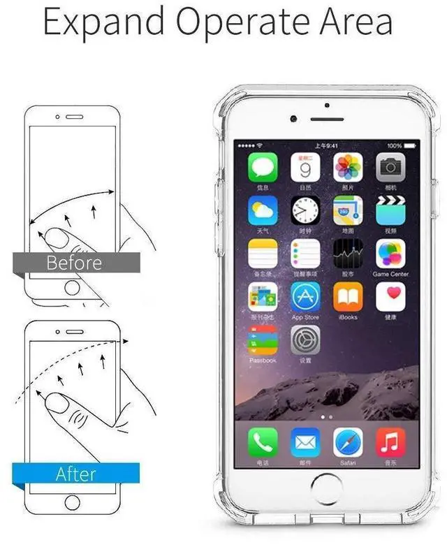 Alt view image 5 of 7 - Cell Phone Ring Holder Stand Transparent Finger Grip Loop 360 Degree Rotation Finger Ring Stand (2 Silver 2 Black (Round))