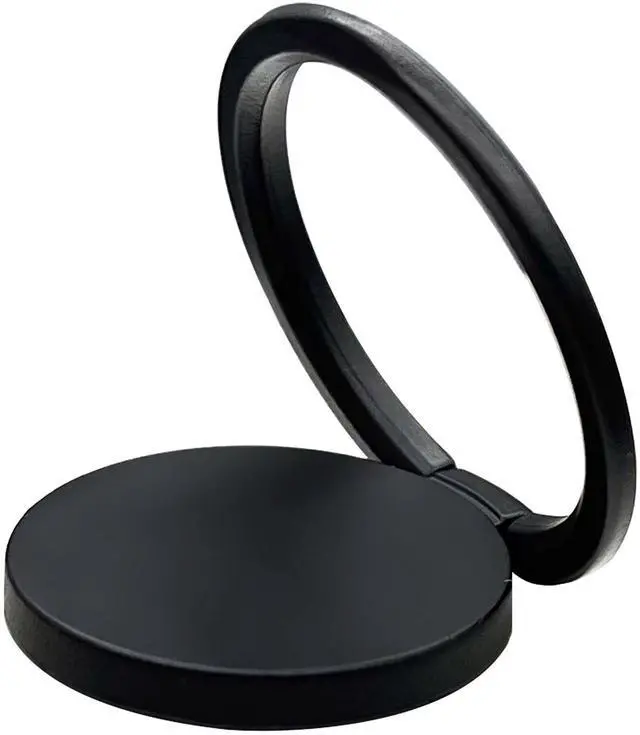 Main image of Phone Grip Sticky 360° Rotation Universal Stand Finger Ring Holder Slim Kickstand for Cell Phone Case, Black