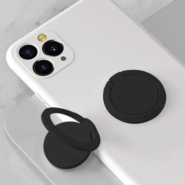 Alt view image 5 of 6 - Phone Grip Sticky 360° Rotation Universal Stand Finger Ring Holder Slim Kickstand for Cell Phone Case, Black
