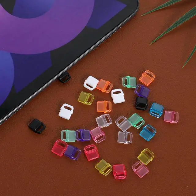 Alt view image 6 of 7 - 30 Pcs USB C Dust Plug Colorful Type C Charging Port Anti Dust Cover Plastic Plugs Cover Protector with Hanging Hole Compatible with All Type-C Devices Laptops Tablets Smart Phones