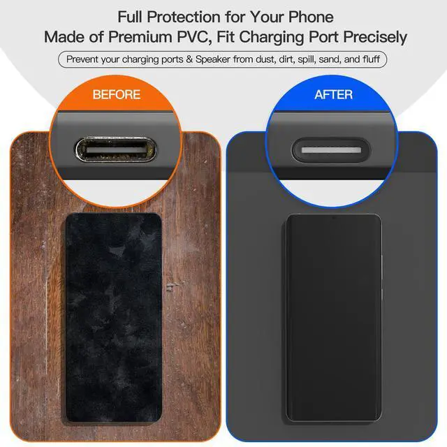 Alt view image 6 of 7 - 10X USB C Anti Dust Plug, USB Type C Dustproof Cover Protector Port Cover with Easy-Grip Tab Lanyard for iPhone 17/17 Pro/17 Pro Max/16 15 Pro Max, Samsung Galaxy S25 S24 S23 S22 S21,All USB C Devices