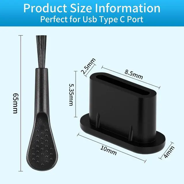 Alt view image 2 of 7 - 100 Pcs USB C Dust Plugs,Port Cleaner with Brush for Phones | Type C Cleaning Kit,Charging Port Cleaner Kit Suitable for Phones With Usb C Such As Apple 15 And Samsung S20 S21 S22 S23