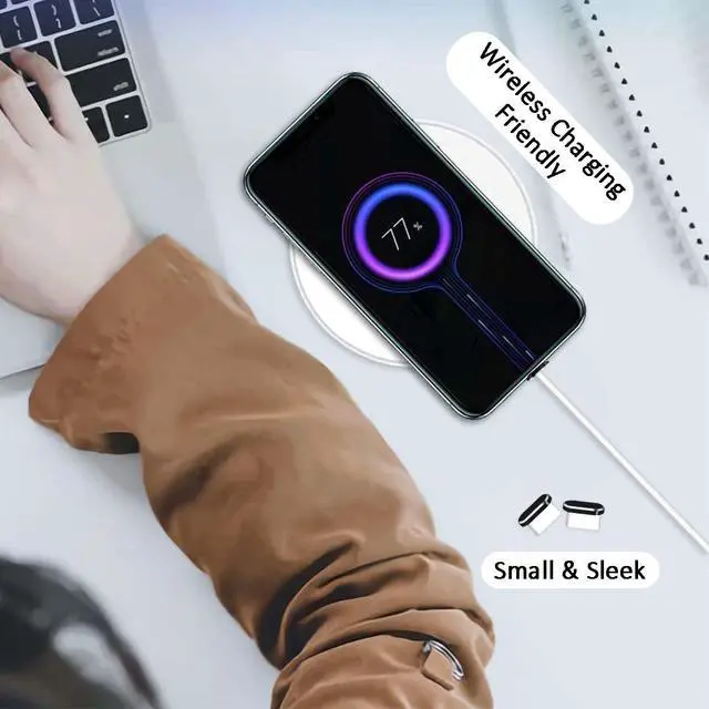 Alt view image 2 of 7 - USB C Dust Plug, Type C Dust Cover Charging Port Cap 4 PCS with Cleaning Brush Black, Compatible with iPhone 17 16 15 Pro Max Plus Samsung S25 S24 Ultra, Anti Lost Phone Accessory Protector