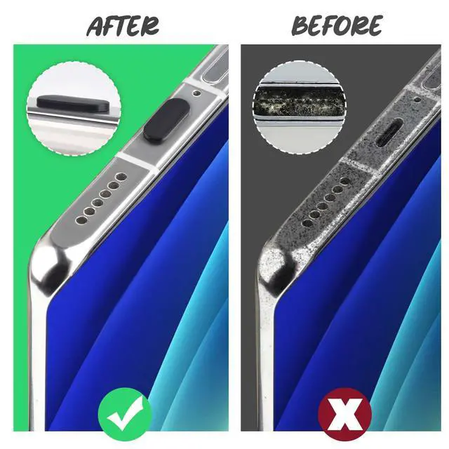 Alt view image 4 of 7 - 30P USB C Dust Plug Type C Anti Dust Plugs Cover USB C Dust Cover | Type C Charging Port Protector with Cleaning Brush for iPhone 15/16/17 Series Samsung Galaxy S23, S22, S21, All Type-C Device