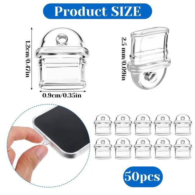 Alt view image 2 of 7 - 50 Pcs White Anti Dust Silicone Type C Charging Port, Clear Charging Port Covers Anti Plug Cover Plugs, Protector Protective Dust Plug for Phones Laptops