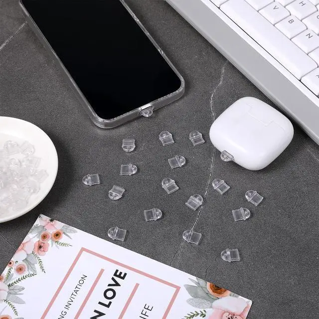 Alt view image 3 of 7 - 50 Pcs White Anti Dust Silicone Type C Charging Port, Clear Charging Port Covers Anti Plug Cover Plugs, Protector Protective Dust Plug for Phones Laptops