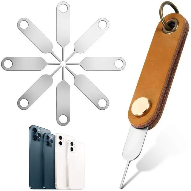 Main image of 20 Pcs Sim Card Removal Tool Universal Sim Card Pin Card Tray Eject Pin Ejector Tool with 1 Detachable Keychain Charm for Smart Phones and Tablets