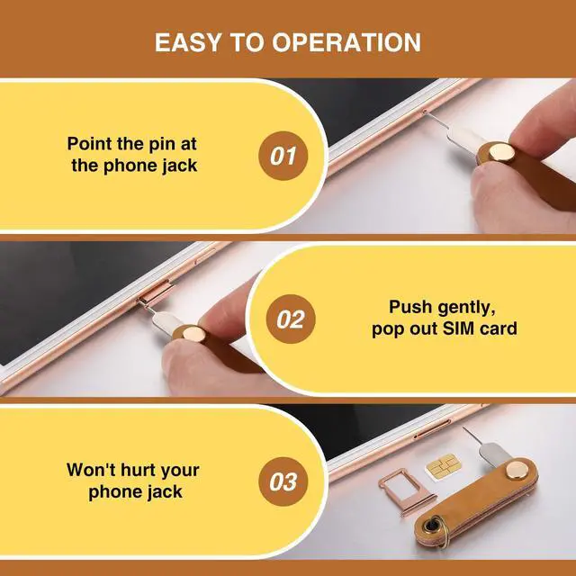 Alt view image 5 of 7 - 20 Pcs Sim Card Removal Tool Universal Sim Card Pin Card Tray Eject Pin Ejector Tool with 1 Detachable Keychain Charm for Smart Phones and Tablets