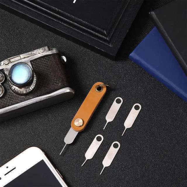 Alt view image 7 of 7 - 20 Pcs Sim Card Removal Tool Universal Sim Card Pin Card Tray Eject Pin Ejector Tool with 1 Detachable Keychain Charm for Smart Phones and Tablets