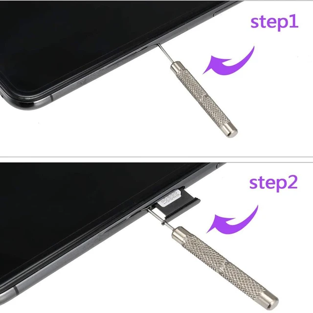 Alt view image 3 of 7 - 4 Pcs SIM Card Removal Openning Tool Tray Eject Pins Needle Opener Ejector Compatible with All iPhone Apple iPad HTC Samsung Galaxy Cell Phone Smartphone Watchchain Link Remover (Style C)