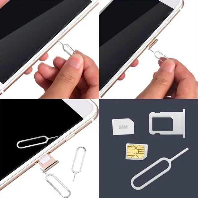 Alt view image 4 of 4 - 200 Pack Sim Card Tray Removal Tool Phone Tablet Eject Pin Needle | Eject Pin Needle for Tray Opening, Metal Ensures Durability, Universal with Most Smartphone Brands Models Pads