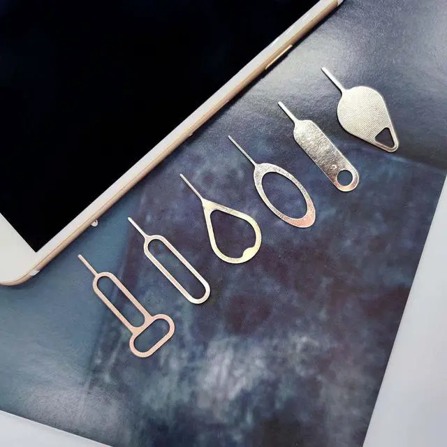 Alt view image 4 of 5 - 6pcs SIM Card Removal Tool Card Tray Eject Pins Slot Opener Needle | Easy to Hold, Lightweight & Durable Stainless Steel, 6 Styles Card Taking Pins, for SIM Eject Holes in Phones & Tablets