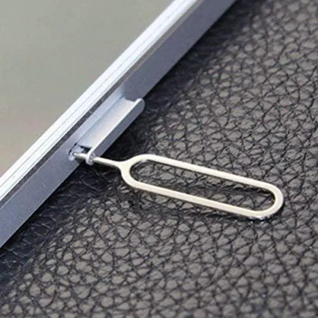 Main image of (10 Pack) Sim Card Tray Remover Eject Pin Key Tool for iPhone iPad Samsung Galaxy Smart Phone/Tablet and More (Silver)